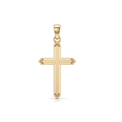 Pozlátený strieborný prívesok krížik JVD SVLP1486XJ6GO00