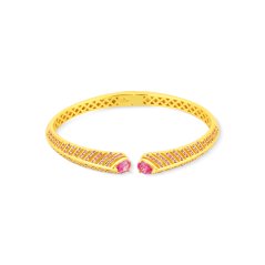 Pozlátený strieborný náramok JVD SVLB0928SK6GR00