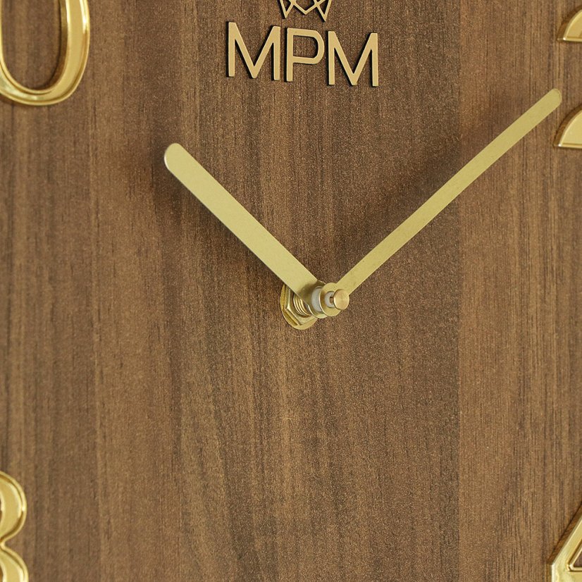Nástenné hodiny s tichým chodom MPM Timber Simplicity - B - E07M.4222.5480