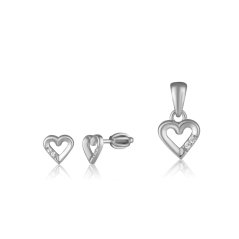 Strieborná súprava so zirkónmi JVD SVLS0150SH2BI00