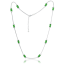 MINET Strieborný náhrdelník so zelenými zirkónmi Ag 925/1000 10,05g
