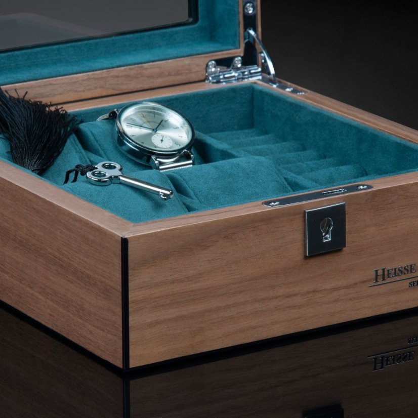 Kazeta na hodinky HEISSE & SÖHNE 70019-180 HS Borneaux 4+ Walnuss