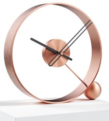 Dizajnové stolné hodiny Endless brushed pink/black 32cm