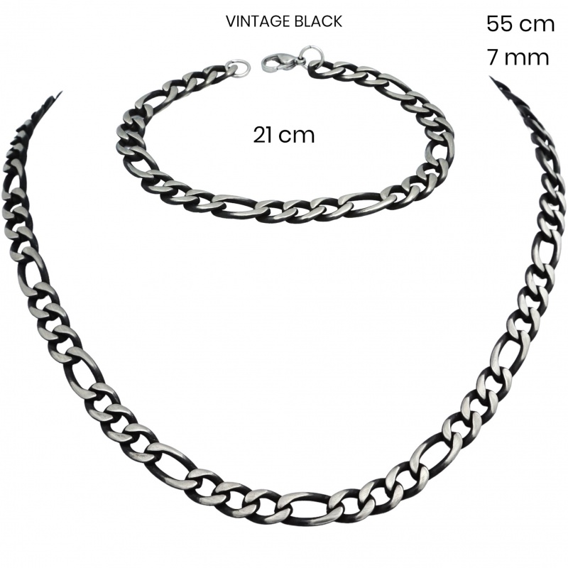 Ocelový náhrdelník + náramek 24334301