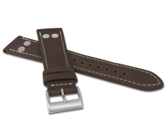 LAVVU Hnědý pilotní řemínek PILOT z luxusní kůže Top Grain - 18