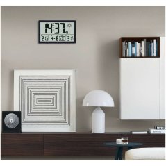 Meteostanice a digitální hodiny JD9909 Lowell řízené signálem DCF 37cm