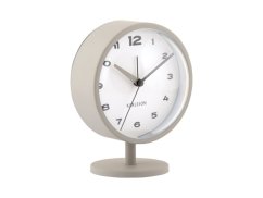 Dizajnové stolné hodiny s budíkom 6027GY Karlsson 14cm