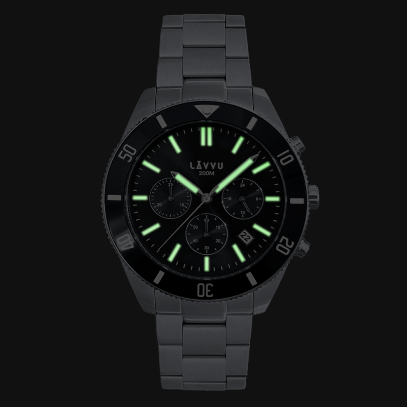 LAVVU Pánske hodinky Chronograph BRENNING s vodotesnosťou 200M