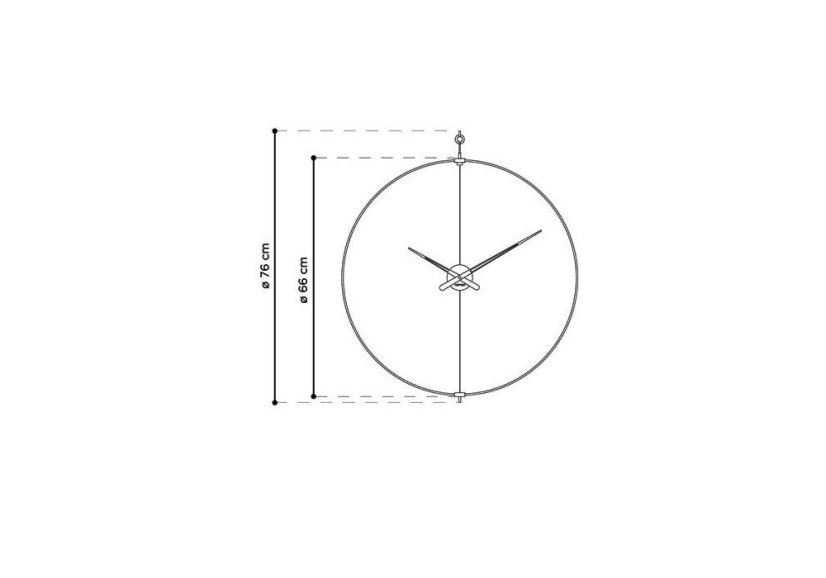 Dizajnové nástenné hodiny Nomon Barcelona Gold Small 76cm