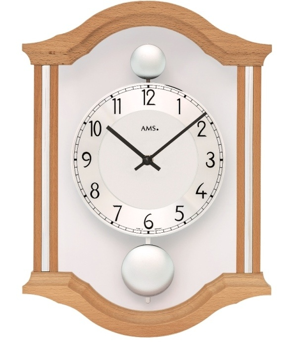 Kyvadlové nástenné hodiny 7447/18 AMS 34cm
