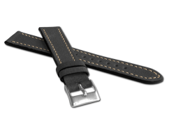 LAVVU Čierny remienok RETRO z luxusnej kože Top Grain - 24