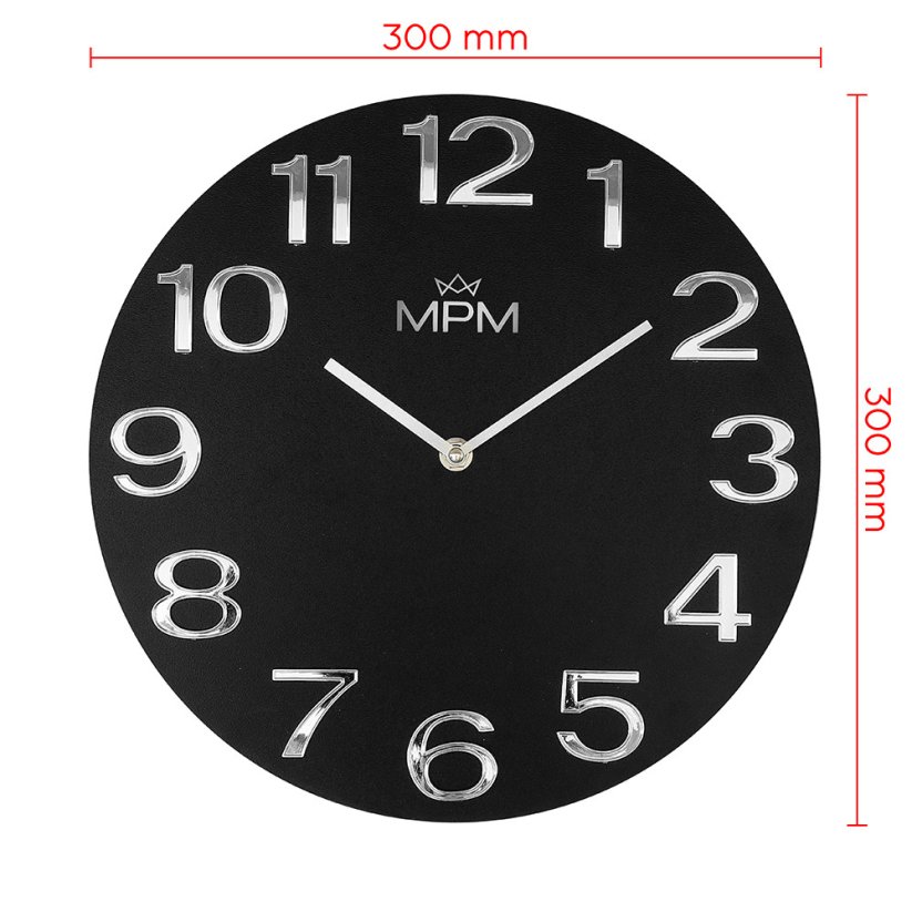 Dřevěné hodiny s tichým chodem MPM Timber Simplicity - E - E07M.4222.9070