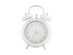 Designový zvoncový budík 6018WH Karlsson 17cm