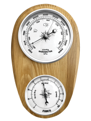 Nástenný drevený barometer s vlhkomerom JVD BA231/68