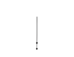 Černá sekundová ručička 110 mm