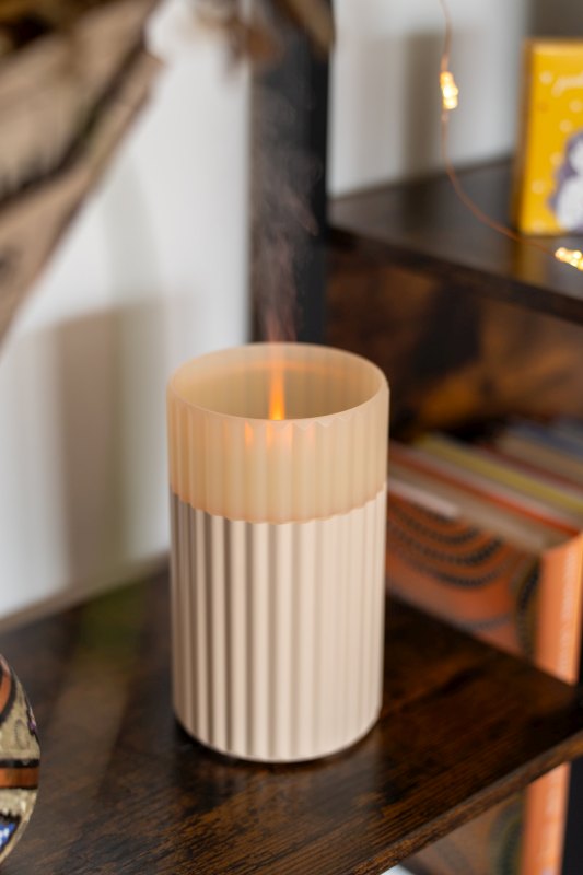 Airbi CANDLE béžový - aróma difuzér so svetelným efektom horiacej sviečky