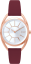 MINET Rose gold dámske hodinky ICON PINK s vínovým koženým remienkom