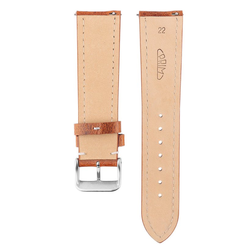 Kožený remienok na hodinky PRIM RB.15892 (22 mm) - hnedobiely - RB.15892.2220.5000.L1