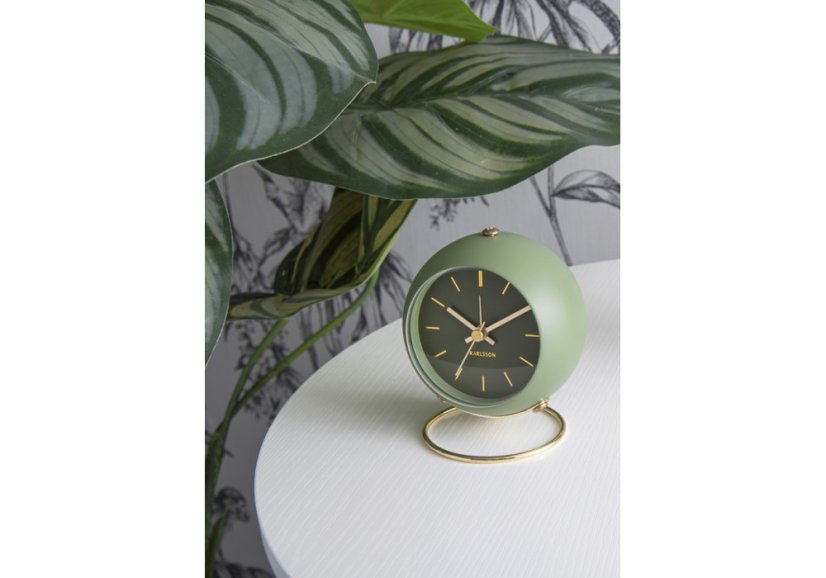 Dizajnové stolné hodiny 5833GR Karlsson 10,5cm