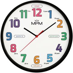 Detské nástenné hodiny s tichým chodom MPM Areti - E01M.4271.90