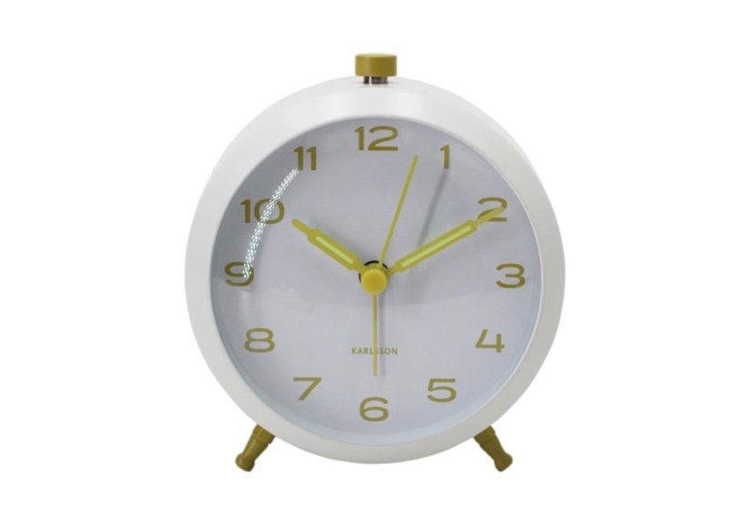 Dizajnový budík 6143YE Karlsson 10cm