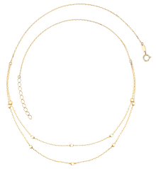 MINET Dvojitý zlatý náhrdelník Au 585/1000 2,40g