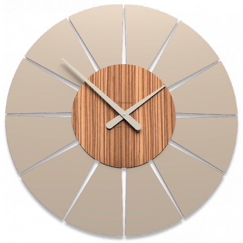 Dizajnové hodiny 10-212 CalleaDesign Extreme M 60cm (viac farebných variantov) Farba terracotta(tehlová)-24 Dyha zebrano - 87