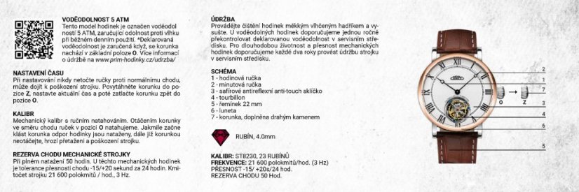 PRIM Tourbillon Bedřich Smetana Gold - D - W91P.13235.D