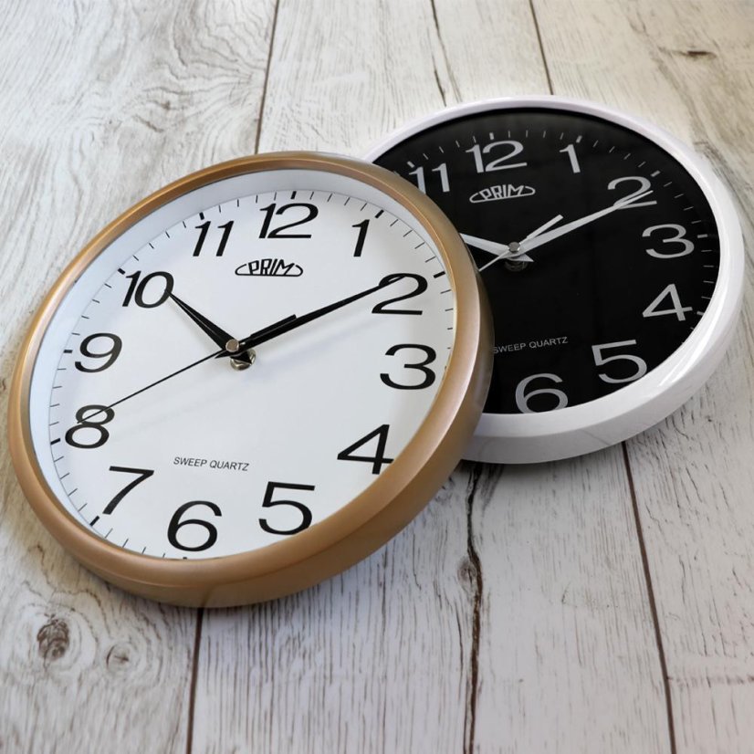 Nástenné hodiny PRIM Linea - black (E01P.3988.0090)