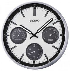 Nástěnné hodiny s tichým chodem a teploměrem Seiko QXA823S