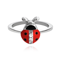 MINET Detský strieborný prsteň BERUŠKA vykladaná zirkónmi veľ. 46