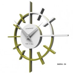 Dizajnové hodiny 10-018 CalleaDesign Crosshair 29cm (viac farebných verzií) Farba zelená oliva-54