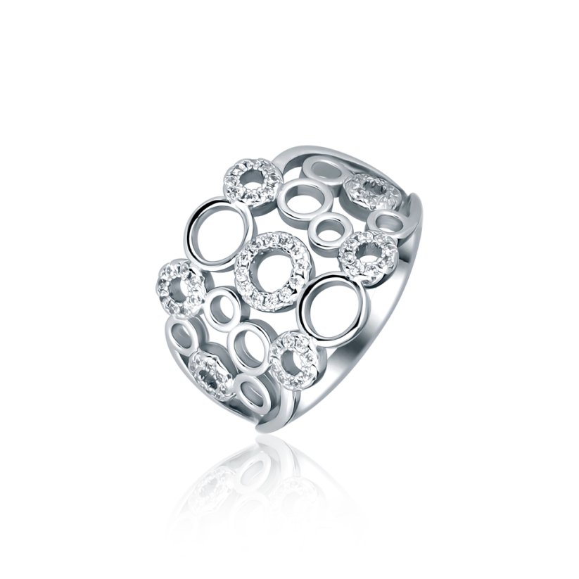 Stříbrný prsten JVD SVLR1022XH2BI52