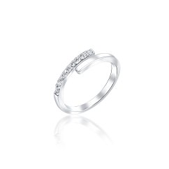 Stříbrný prsten JVD SVLR0654XE9BI54
