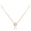MINET Zlatý náhrdelník s bílým zirkonem Au 585/1000 1,75g