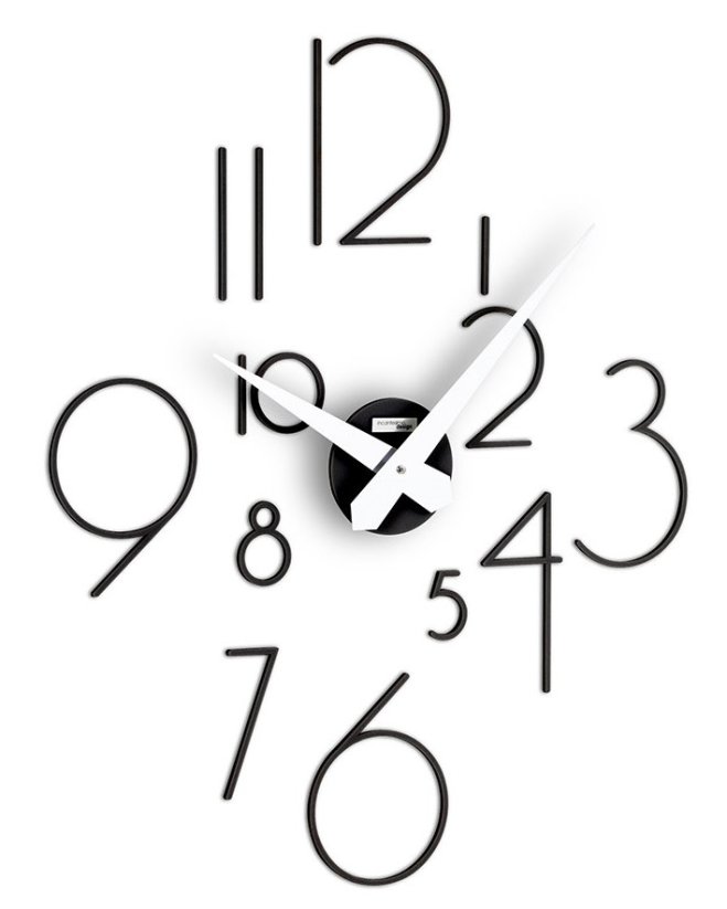 Dizajnové nástenné nalepovacie hodiny I211NL black IncantesimoDesign 85cm