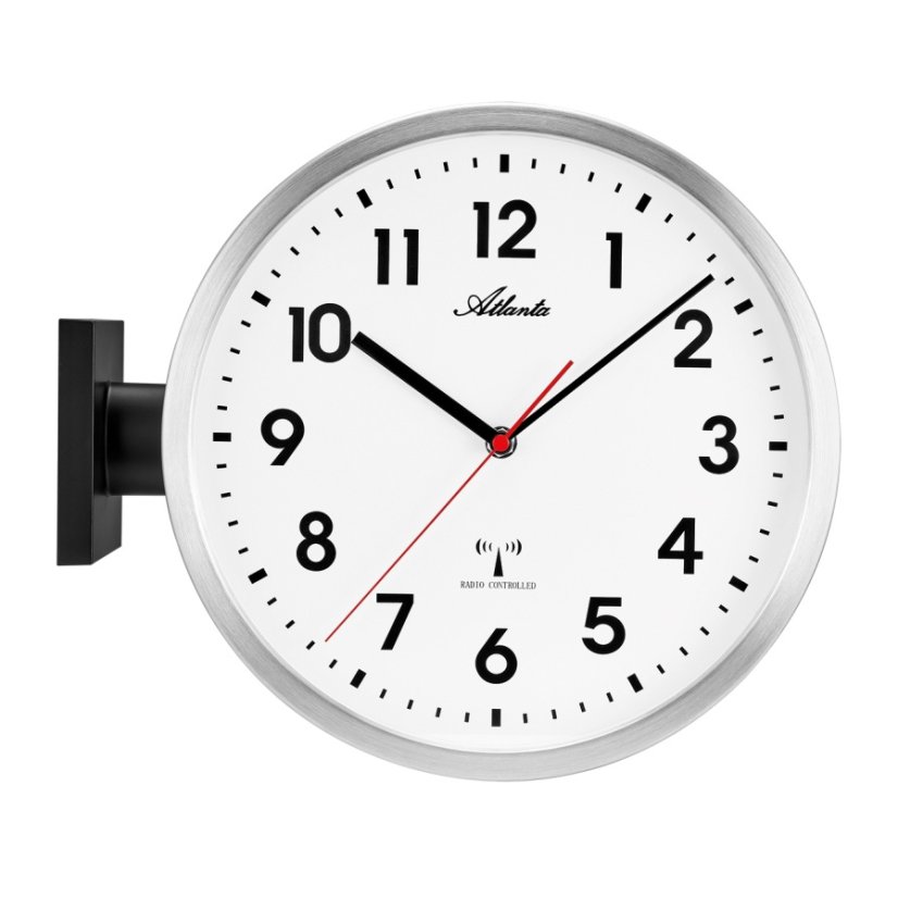 Obojstranné nástenné hodiny 4571 Atlanta riadené rádiovým signálom 32cm