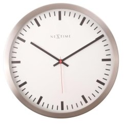Dizajnové nástenné hodiny 2522 Nextime Stripe white 34cm