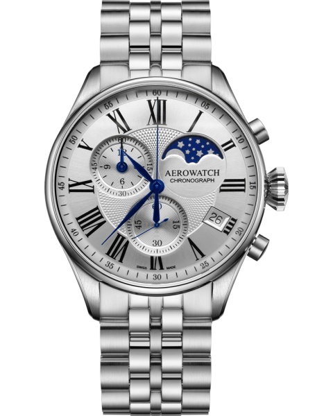 Aerowatch Les Grandes Classiques Chronograph Moon-Phases A 78990 AA03 M Aerowatch Les Grandes Classiques Chronograph Moon-Phases A 78990 AA03 M