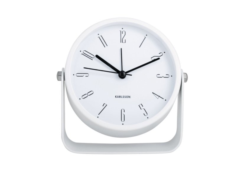 Dizajnový budík 5989WH Karlsson 12cm