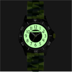 CLOCKKODIEL Svietiace maskáčové športové chlapčenské detské hodinky SPORT 4.0