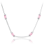 MINET Strieborný náhrdelník s ružovými zirkónmi Ag 925/1000 10,75g