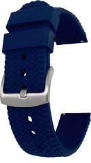 LAVVU Modrý štruktúrovaný silikónový remienok na hodinky - 22