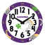 CLOCKODILE Dětské nástěnné hodiny fialové s koněm ⌀25cm
