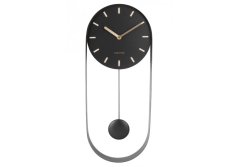 Dizajnové kyvadlové nástenné hodiny 5822BK Karlsson 50cm