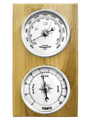 Nástenný drevený barometer s vlhkomerom JVD BA232/68