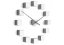 Dizajnové nástenné nalepovacie hodiny Future Time FT3000SI Cubic silver