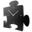 Dizajnové hodiny 55-10-1 CalleaDesign Puzzle clock 23cm (viac farebných variantov) Farba terracotta(tehlová)-24 Dyha čierny orech - 85