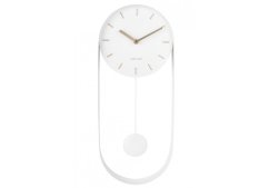 Dizajnové kyvadlové nástenné hodiny 5822WH Karlsson 50cm