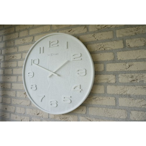 Dizajnové nástenné hodiny 3095wi Nextime Wood Wood Big 53cm